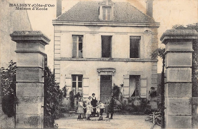 Carte Postale Ancienne Dept 21 Côte d' Or - Maligny Maison d' Ecole
