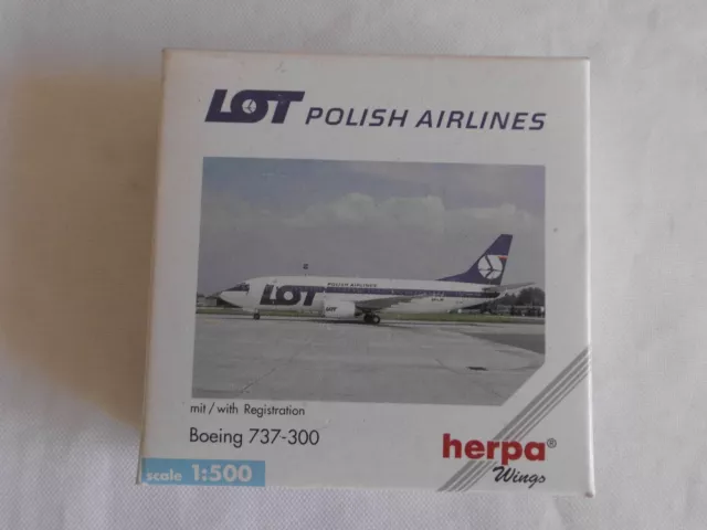 Herpa 511926 Boeing 737-300 LOT Polish Airlines in 1:500 Neu siehe Fotos