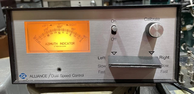 Azimuth Rotation Indicator VINTAGE ALLIANCE AZIMUTH Indicator Dual Speed Antenna Rotator Control ...