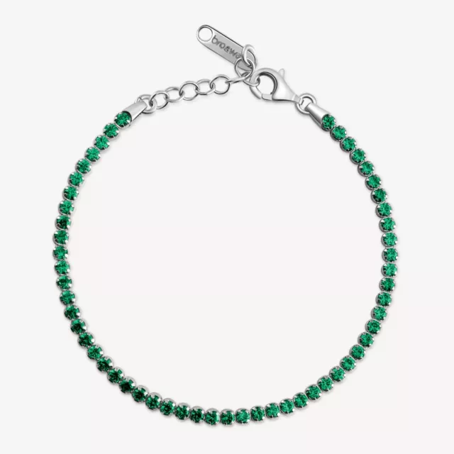 Brosway Fancy Bracciale Tennis Con Zirconi In Argento 925 Flg106 Life Green