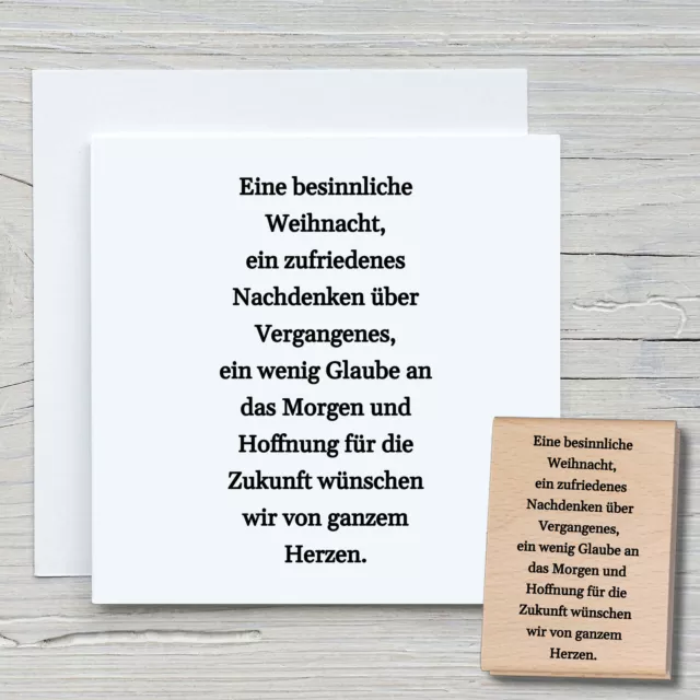 Stempel besinnliche Weihnacht - Motivstempel Holzstempel Scrapbooking Karten DIY