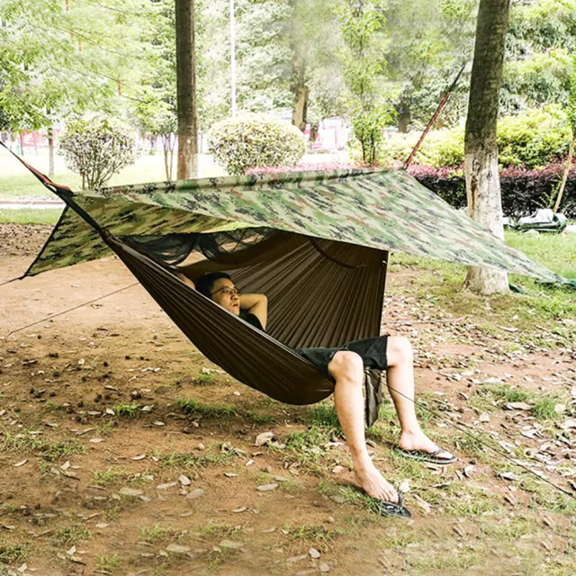 Camping Hängematte + Moskitonetz UV Wasserdicht Zeltplane Outdoor Hammock