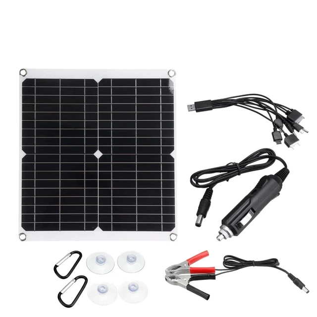 Kit de chargeur de panneau solaire PV 18V 50W Panneaux solaires monocristallins