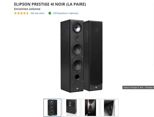Elipson Prestige 4I Noir (Paire)