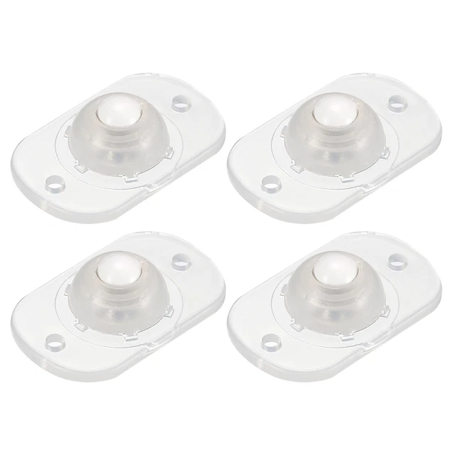 Self Adhesive Caster Wheels, Mini Swivel Paste Universal Pulley (4Pcs-Clear)
