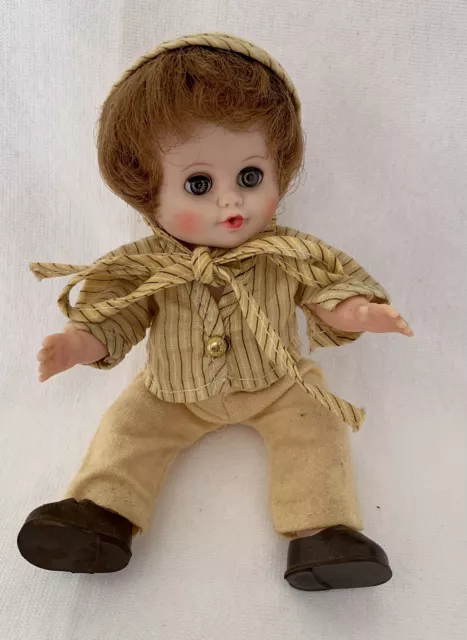 Vintage Jointed 7.5" Doll Drinks & Wets Sleepy Eyes  Outfit Vinyl Rooted Hair