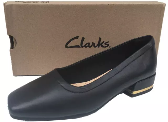 Clarks Seren-30 Court Damenschuhe Halbschuhe Schwarz Leder Gr. 36-42 NEU!