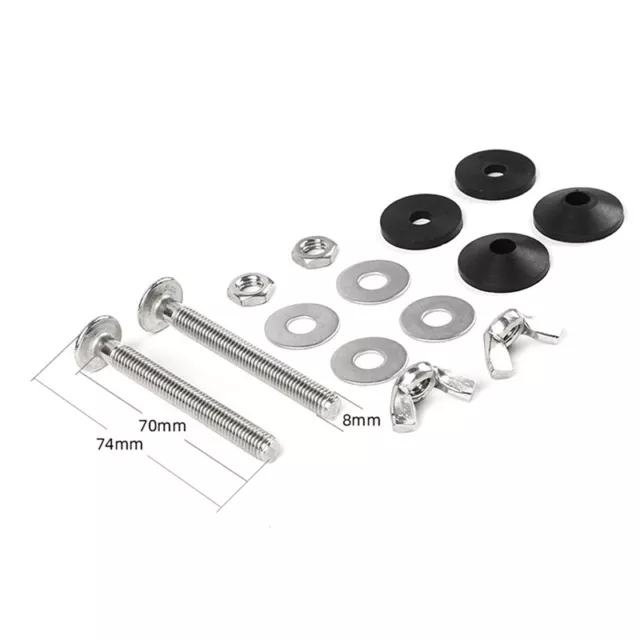 Paquete de 6 Kits de Pernos de Tanque de Inodoro Una Tazón Kit de Pernos de9508 2