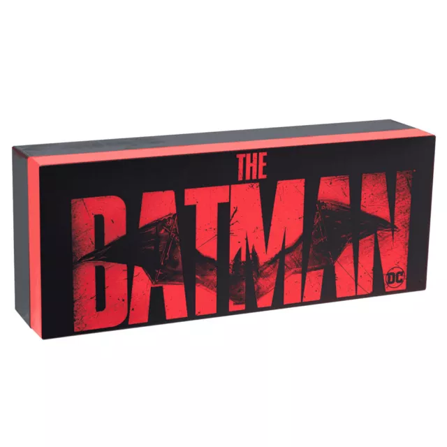 The Batman Logo DC Comics 30cm Night Box Light Home/Room Office Decor Red/Black