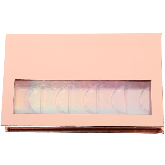 Eyelash Storage Box Case Round Tray Fake Eyelashes Glitter Organizer