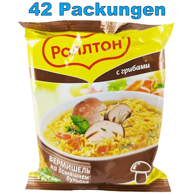 Rollton Instant Noodles funghi (42 x 60 g) pasta istantanea piatto di pasta