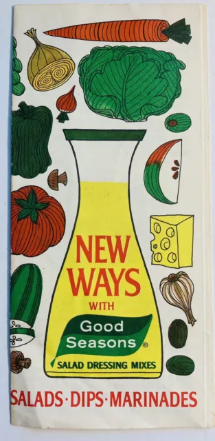 New Ways With Good Seasons Advertising Recipe Brochure 1957 50’s Vegetables