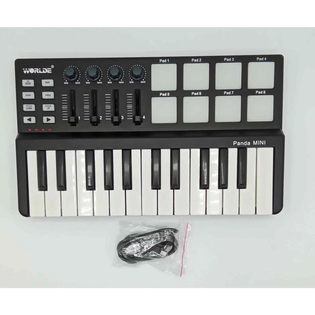 Worlde Panda Mini MIDI Keyboard Controller 25 Keys USB