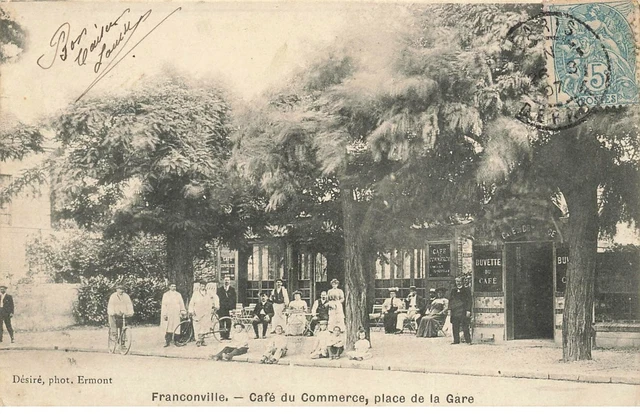 95 Franconville #As29872 Cafe Du Commerce Place De La Gare