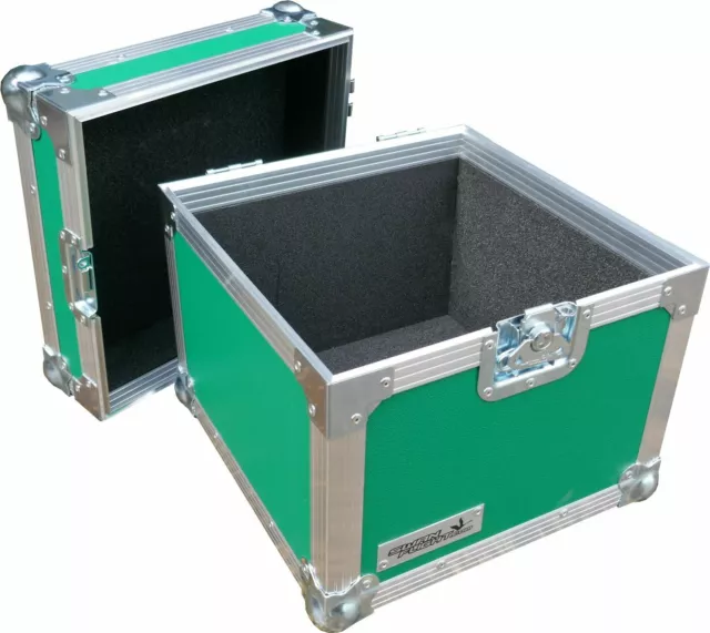 Flight Case Swan 12" Single LP 100 Vinyl Record Box (Green Rigid PVC) 2