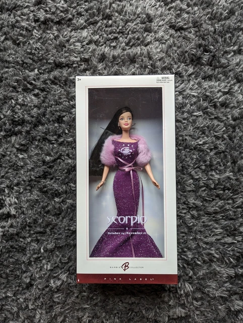 New! 2004 Scorpio Barbie The Zodiac Collection October-November Pink Label