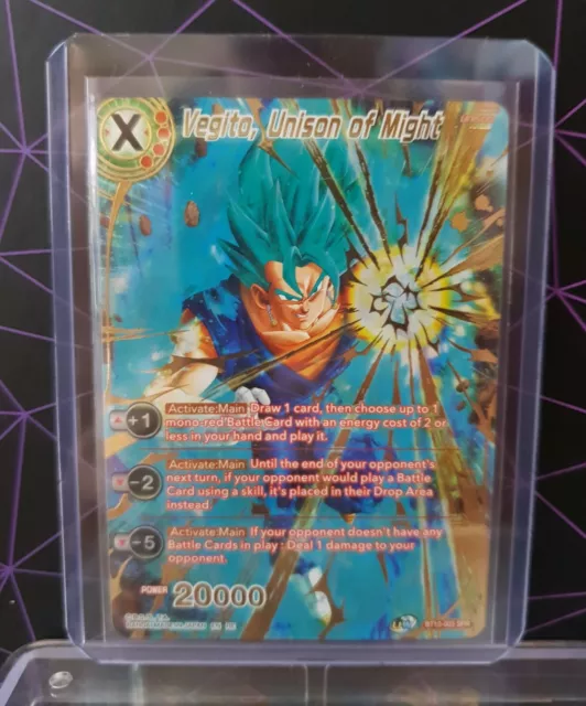 Vegito Unison Of Might SPR Dragon Ball Super TCG Foil Card CCG DBS