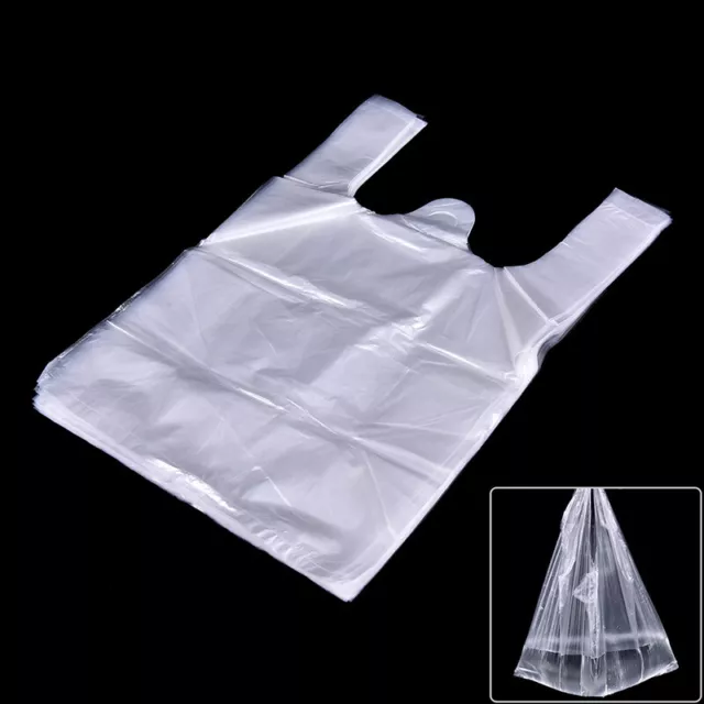 55 24*32cm Plastic T-Shirt Retail Shopping Supermarket Bags Handles Packaging#km