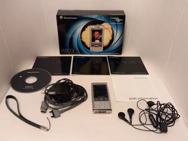 Sony Ericsson K800i Handy * James Bond 007 * Special Edition Box Set OVP Silber