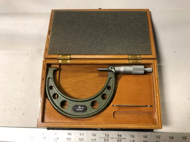 MACHINIST TOOLS LATHE MILL Mitutoyo Micrometer Gage 3" to 4"  ShE