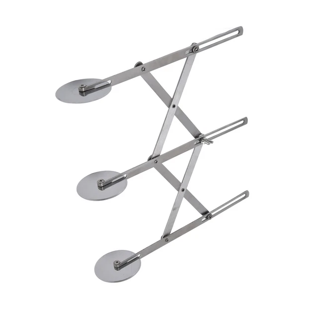 3 WHEEL STAINLESS Steel Pastry Cutter Adjustable Expanded 3 Wheel ...
