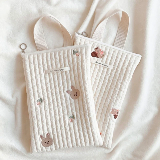 Embroidery Diaper Handbag Cute Bear Caddy Storage Bag  Sanitary Towel