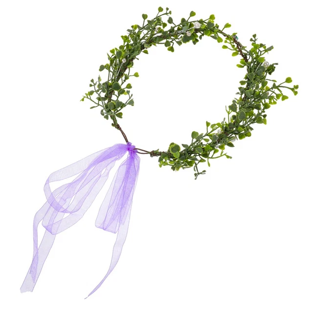 IYOU Vintage Sposa Fascia per capelli Viola Fiore Filo di Rame