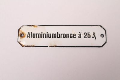 Aluminiumbronce A 25 Enamel Sign Colonial Pharmacy Krämmerladen ca.1900