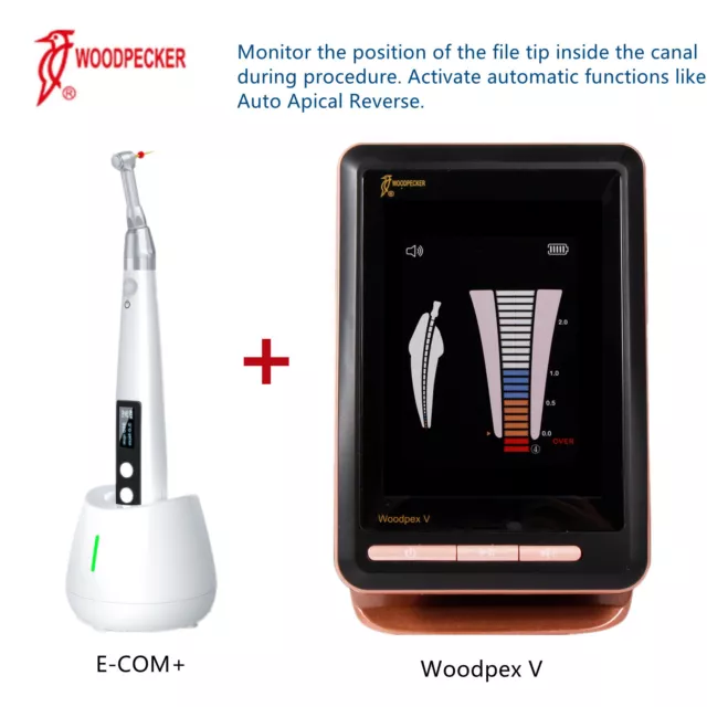 Woodpecker Apex Locator Root Canal Finder Woodpex V & Cordless Endo Motor E-COM+