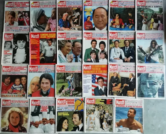 GROS LOT DE  23 PARIS MATCH DU N° 1388 au 1415 ANNÉES 1976