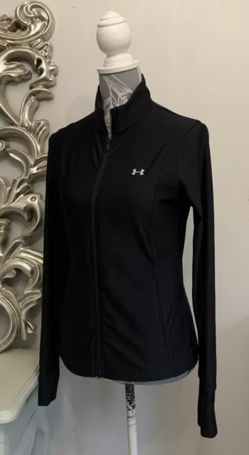 Under Armour Womens Fitted Heatgear Zip Top Sports Training Gym Sml Petite 8/10