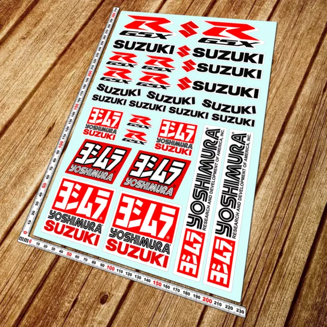 To fit Suzuki GSXR sticker set 29 decals gsx-r 600 1000 yoshimura 750 White