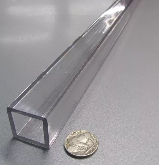 Polycarbonate Square Tube 1.0" Square x 1/8" Wall x 48"-122