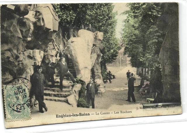 1 CPA 95 Val d Oise Sarcelles Enghien-les-Bains - Le Casino - Les Rochers