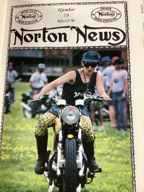 Norton Motorcycles News 1990 USA Owners Shop Ads Rally Wisconsin Jill Bluemel