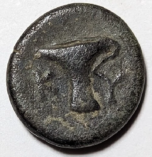 AAddict: Ancient Greek Coin - Kyme, Aoilis, Cup & Bird