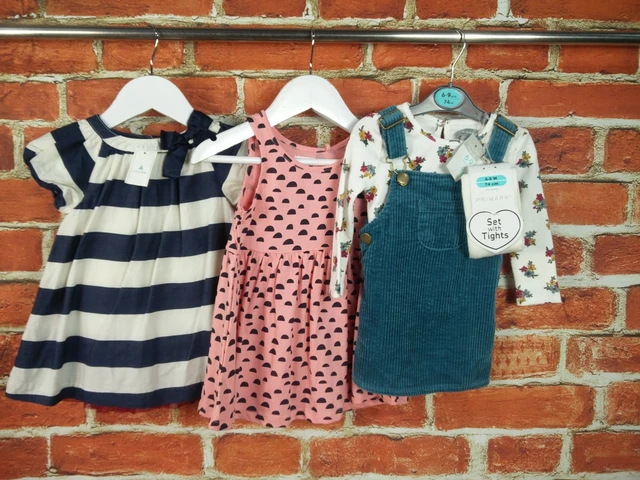 Pacchetto Abiti Bambine Età 6-9 Mesi Next Gap Primark Set Festa Casual 74Cm