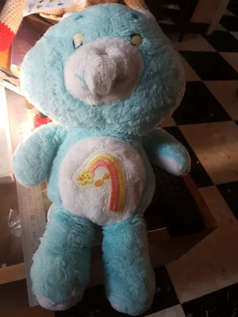 Peluche BISOUNOURS care Bears GROSTAQUIN Wish bear Vintage 33 cm an 80'