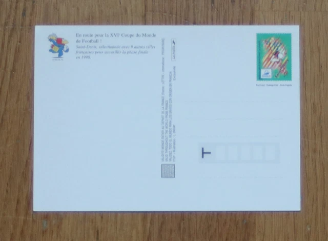 Carte Postale Officielle De La Coupe Du Monde France 98 - Affiche De La Ville De Saint-Denis