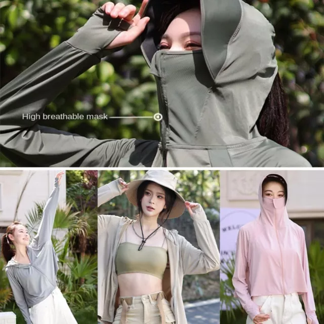 Summer Women Sunscreen Hoodie Outdoor Sports Thin Jackets  for Woman