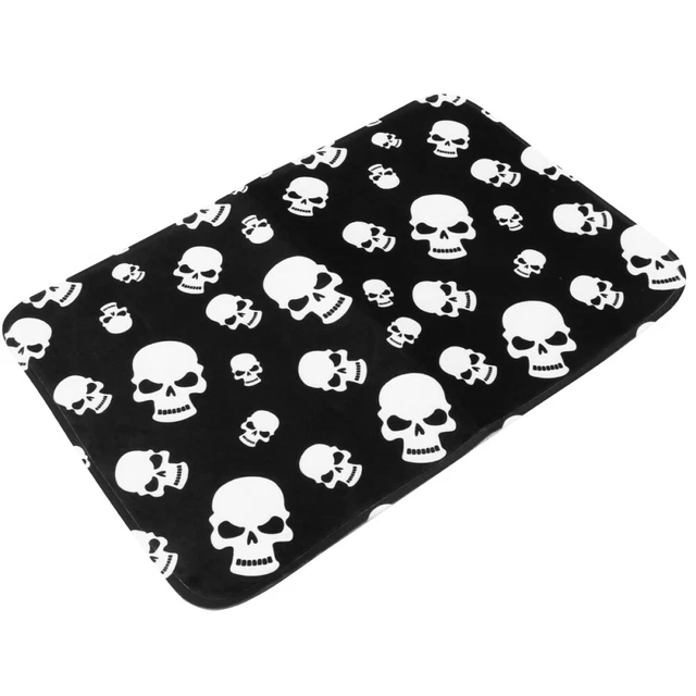 Skull Mat Novelty Floor Mats Halloween Rug Creepy Bathroom Decor Decorate Skull