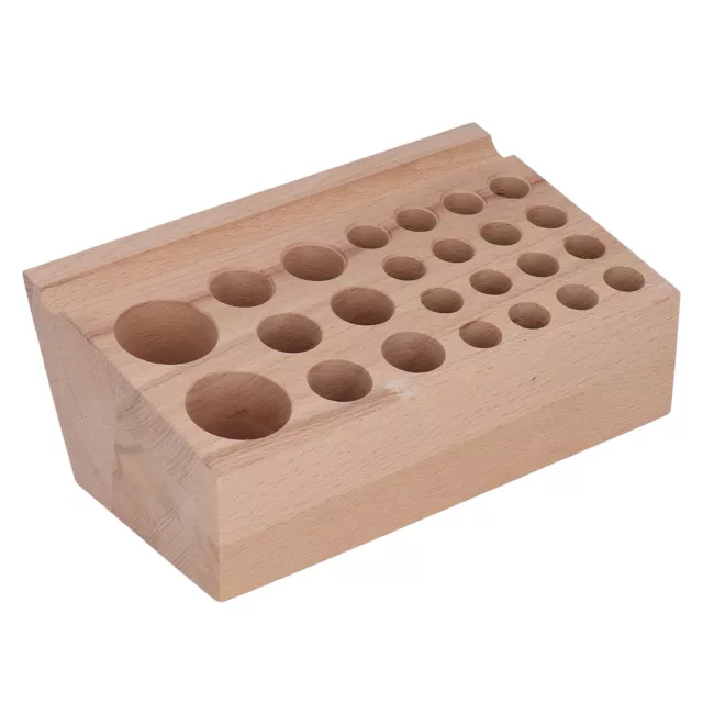 Leather Craft Tool Holder 24 Holes High Strength Wooden Punch TooL Stand ◑