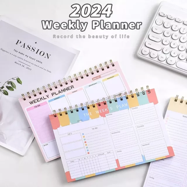 A5 2024 AGENDA Book To Do List Schedules Journal Notepad Students $20.25 -  PicClick AU