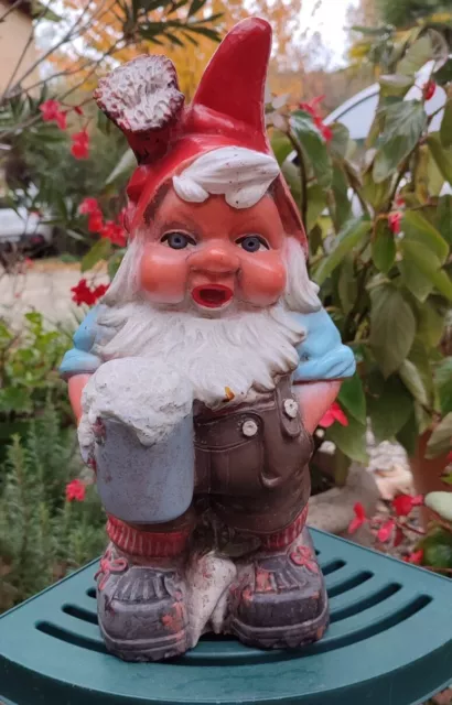 Ancien Nain De Jardin Tyrolien Zeho Austria Chope Bière En Main Déco Brasserie