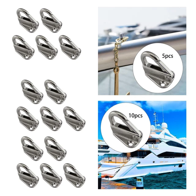 4 Crochets Marine Acier Inox 316 - Pour Garde-boue Bateau - Antirouille Et Résistant