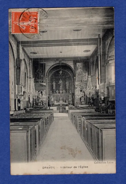 Fd * CPA  / Carte Postale : Draveil -> intérieur de l'église