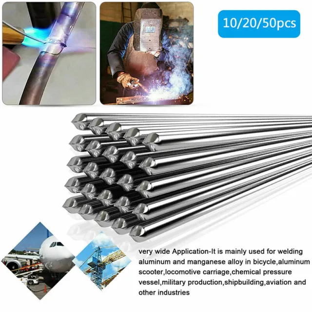 10/20/50Pack Aluminium Welding Rods Brazing Easy Melt Solder Flux Core For Alloy