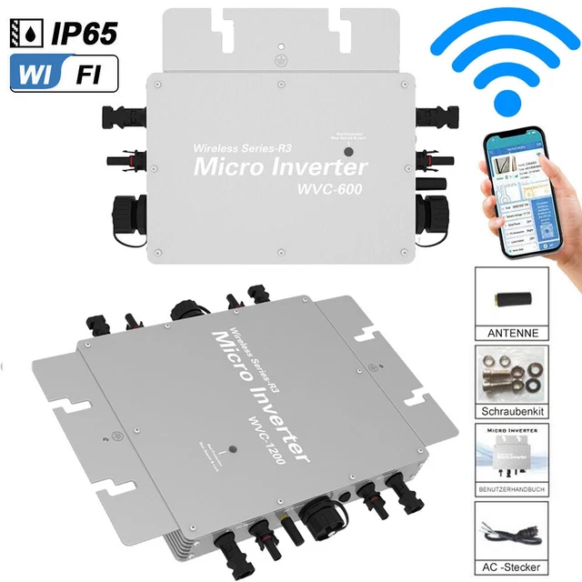 BuyWeek MPPT Micro Solar Inverter Grid Tie Converter with WiFi Cell Phone Surveillance System (WVC-1200W
