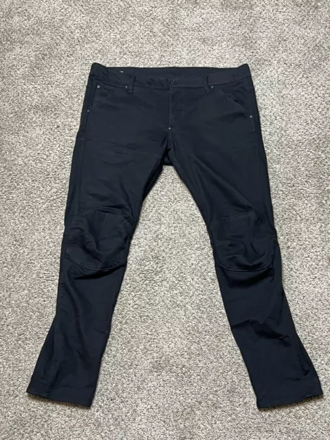 G-Star RAW Jeans Mens 38x32 5620 3D Slim Stretch Streetwear Black Jeans