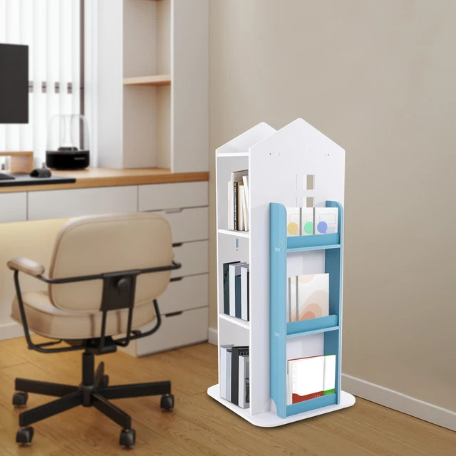 Libreria Rotante 360 Gradi Per Bambini - In Legno Naturale | Scaffale Girevole Per Libri E Giochi - Foto 2